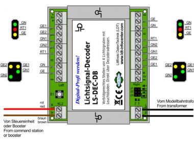 Lichtsignal-Decoder für SBB-Signale mit 5 oder 7 Lampen, Fertiggerät im Gehäuse