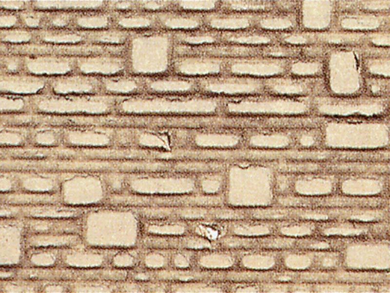 behauene Natursteinmauer N/Z, 28x14 cm, 2 Stück