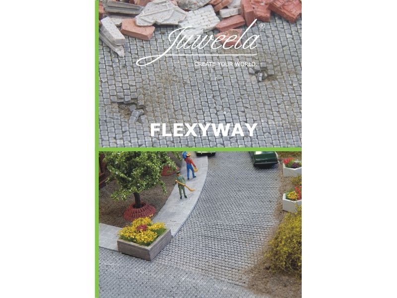 FLEXYWAY Pflasterstraße Altstadt Kopfstein 3 x Gerade